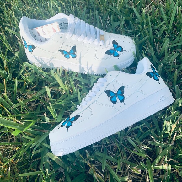Nike | Shoes | Nwt Custom Nike Air Force Butterfly Drip | Poshmark